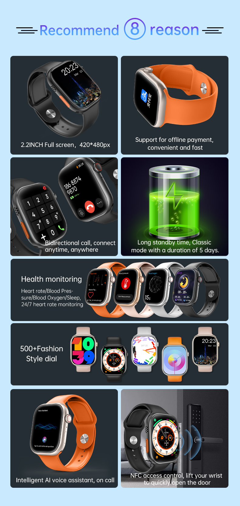 GS9 Max Huacheng Car Scan Code Payment Smart Watch Heart Rate Blood Oxygen Bluetooth Call Book Bracelet