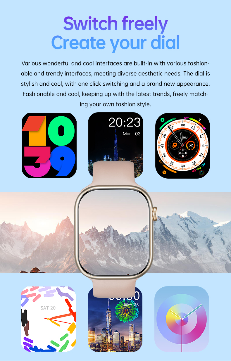 GS9 Max Huacheng Car Scan Code Payment Smart Watch Heart Rate Blood Oxygen Bluetooth Call Book Bracelet