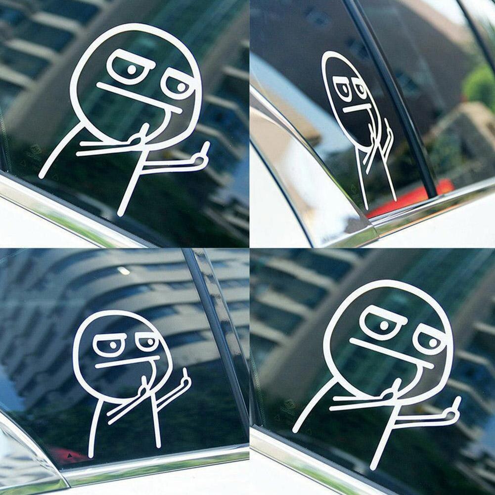 Car Sticker Taunt Despise JDM Funny Middle Finger Personality Humorous Creativity Car Sticker Body Sticker Firm Cartoon Sticker