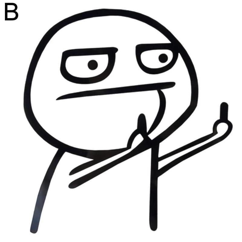 Car Sticker Taunt Despise JDM Funny Middle Finger Personality Humorous Creativity Car Sticker Body Sticker Firm Cartoon Sticker