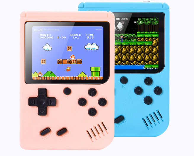 Macaron handheld game console for children and students nostalgic toys 500 in one classic mini handheld