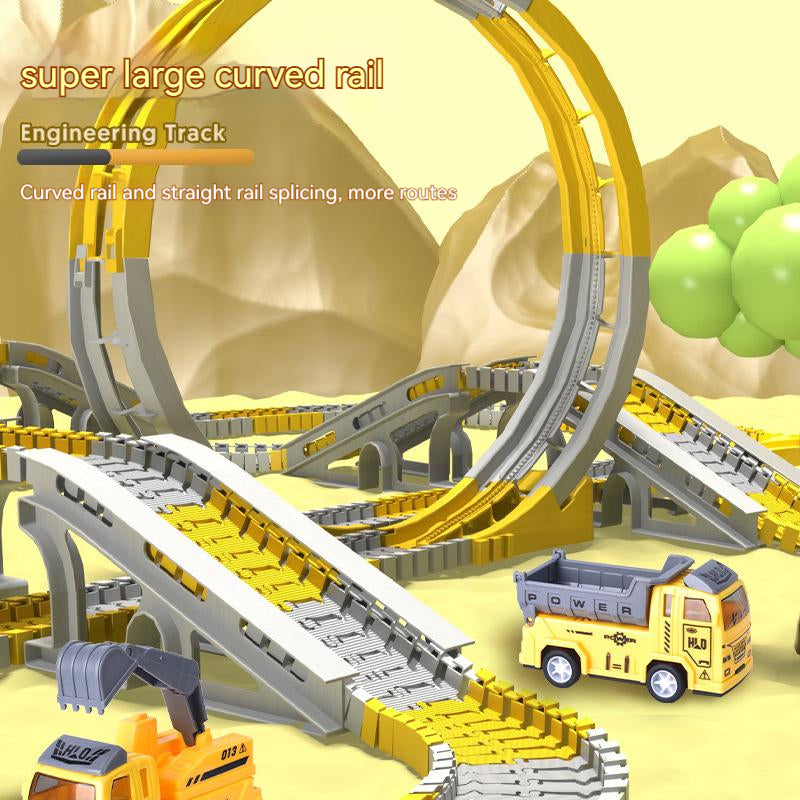 Electric toy track car wholesale children educational changeable track car small train track toy
