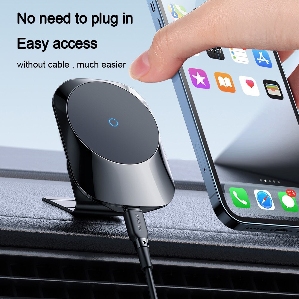 Mcdodo 15W Qi Magnetic Wireless Charger For iphone 12 13 11 Pro Max Wireless Charging Stand Car Phone Holder For Samsung Huawei