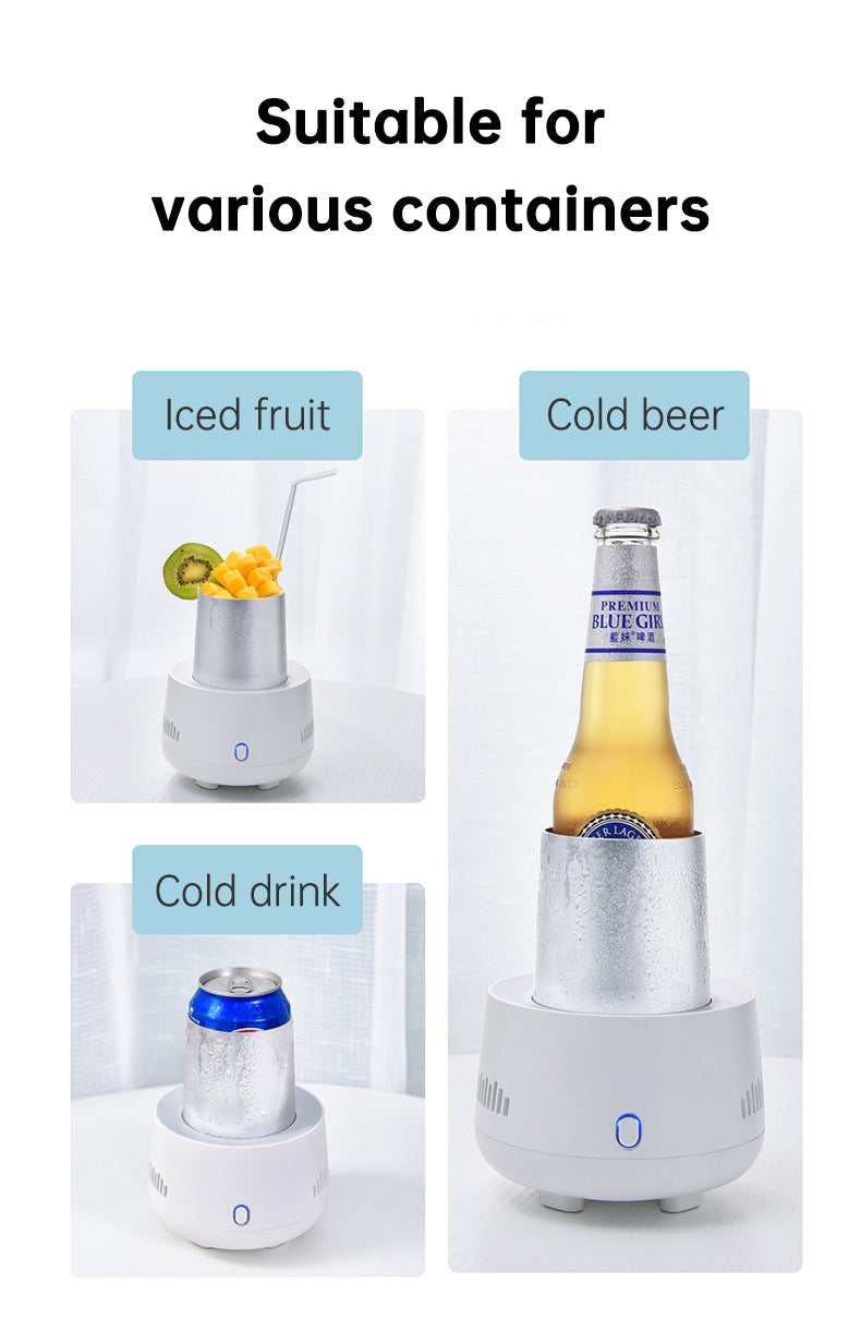 Portable Fast Cooling Cup Electronic Refrigeration Cooler for Beer Wine Beverage Mini Electric Drink Cooler Cup Instant Cooling