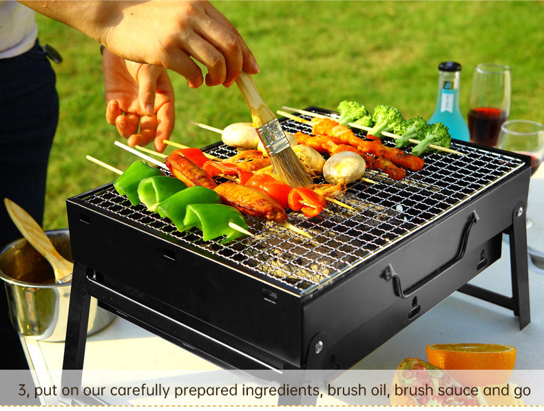Barbecue Large Outdoor Barbecue Portable Charcoal Grill BBQ Barbecue Folding Barbecue Grill