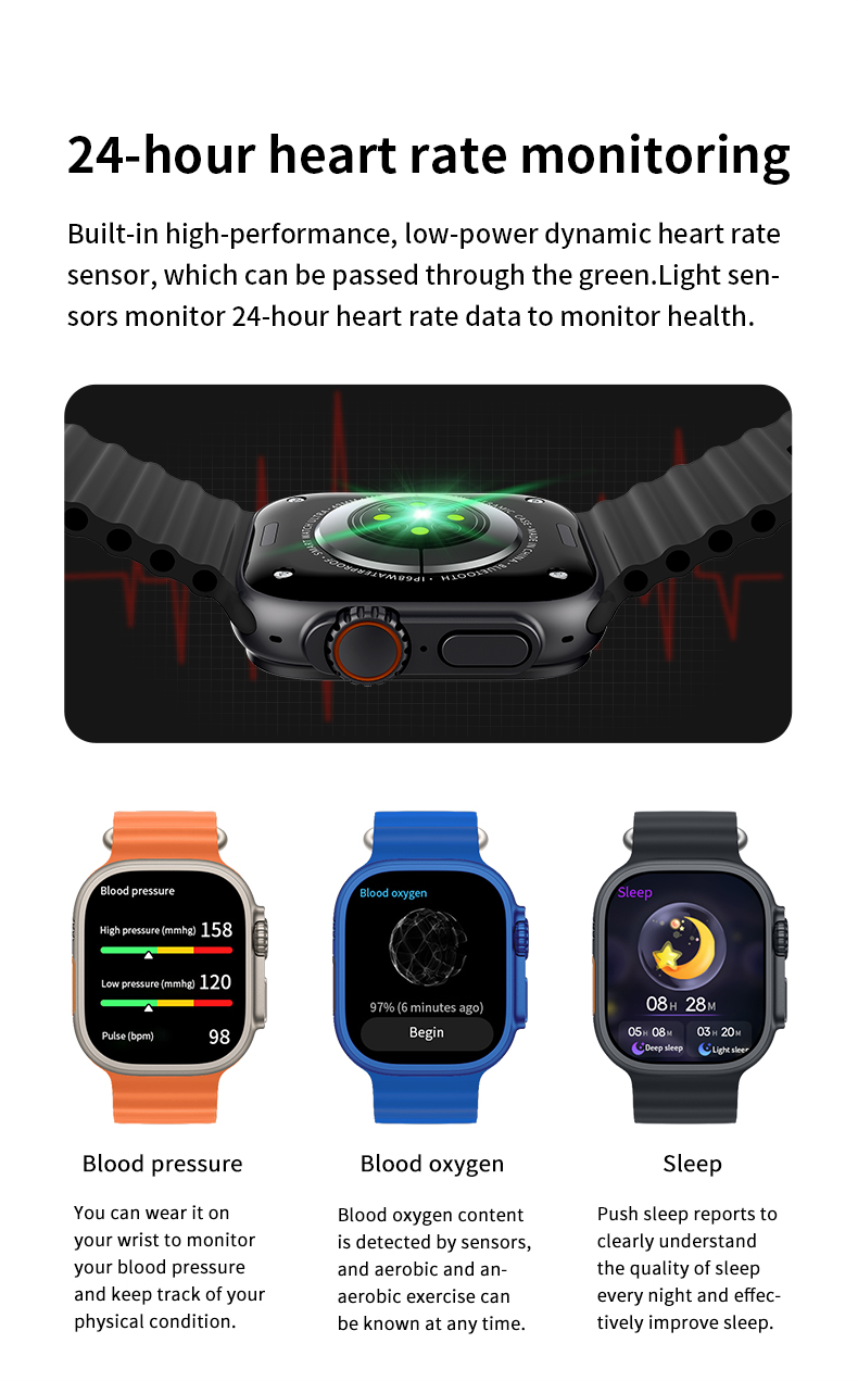 GS M9 Ultra mini smartwatch heart rate call scanning payment