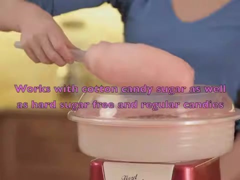 Vintage Cotton Candy Machine with Base for Home Children's Electric Fully Automatic Hard Candy Storage