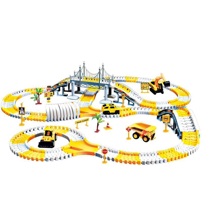 Electric toy track car wholesale children educational changeable track car small train track toy