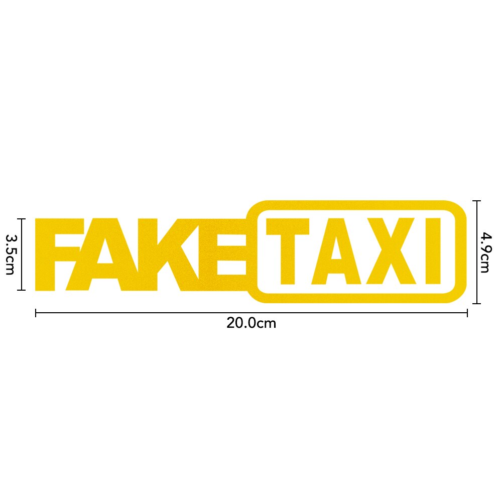 Funny FAKE TAXI Car Auto Sticker FakeTaxi Decal Emblem Self Adhesive Vinyl Universal For BMW Ford Toyota VW Honda Auto Stickers