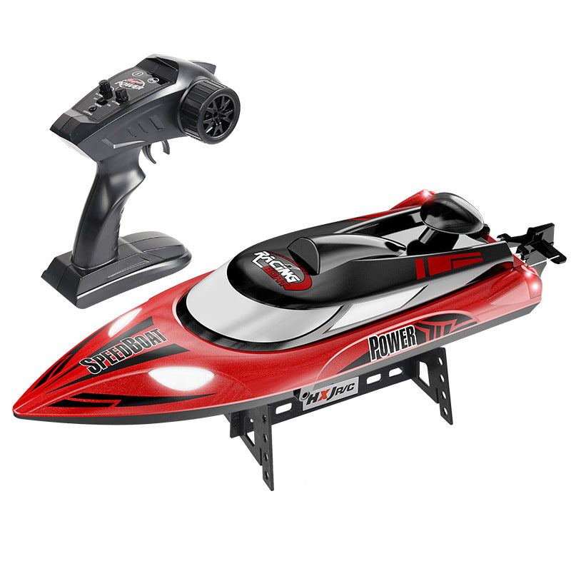Foreign trade HJ810 remote control boat 2.4G long distance remote control speed 35km high-speed speed boat with night aircraft