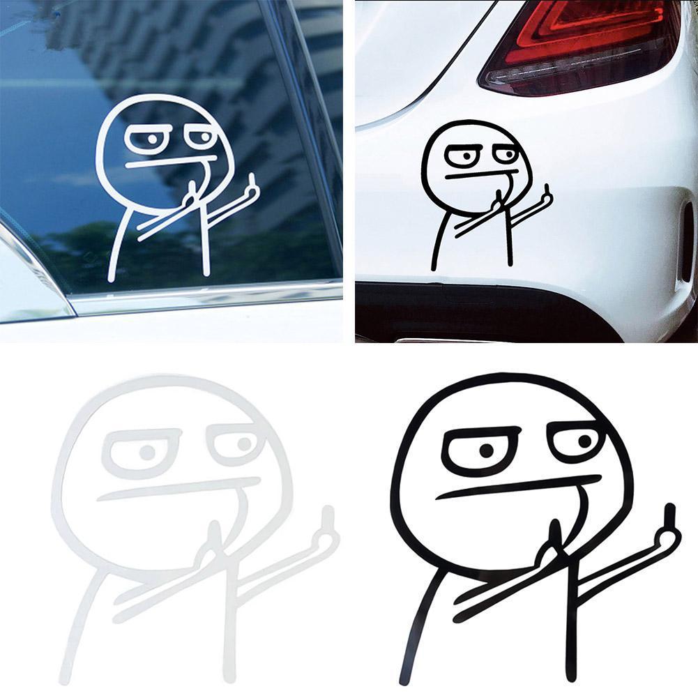 Car Sticker Taunt Despise JDM Funny Middle Finger Personality Humorous Creativity Car Sticker Body Sticker Firm Cartoon Sticker